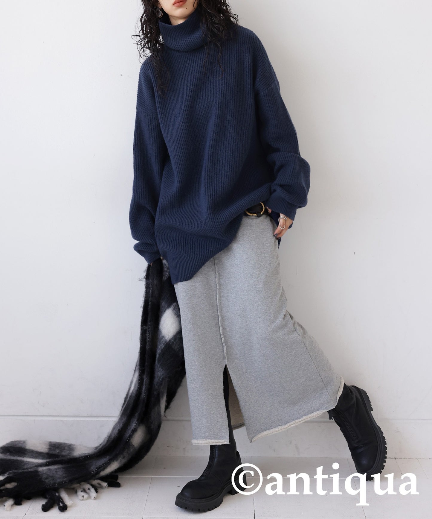 Oversized high neck knit Ladies