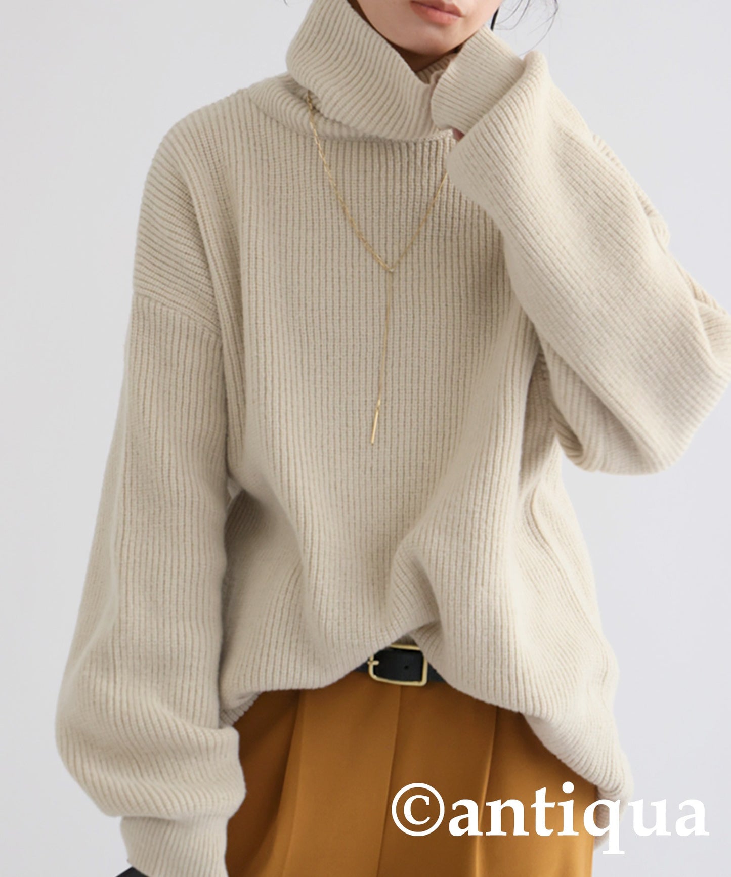 Oversized high neck knit Ladies