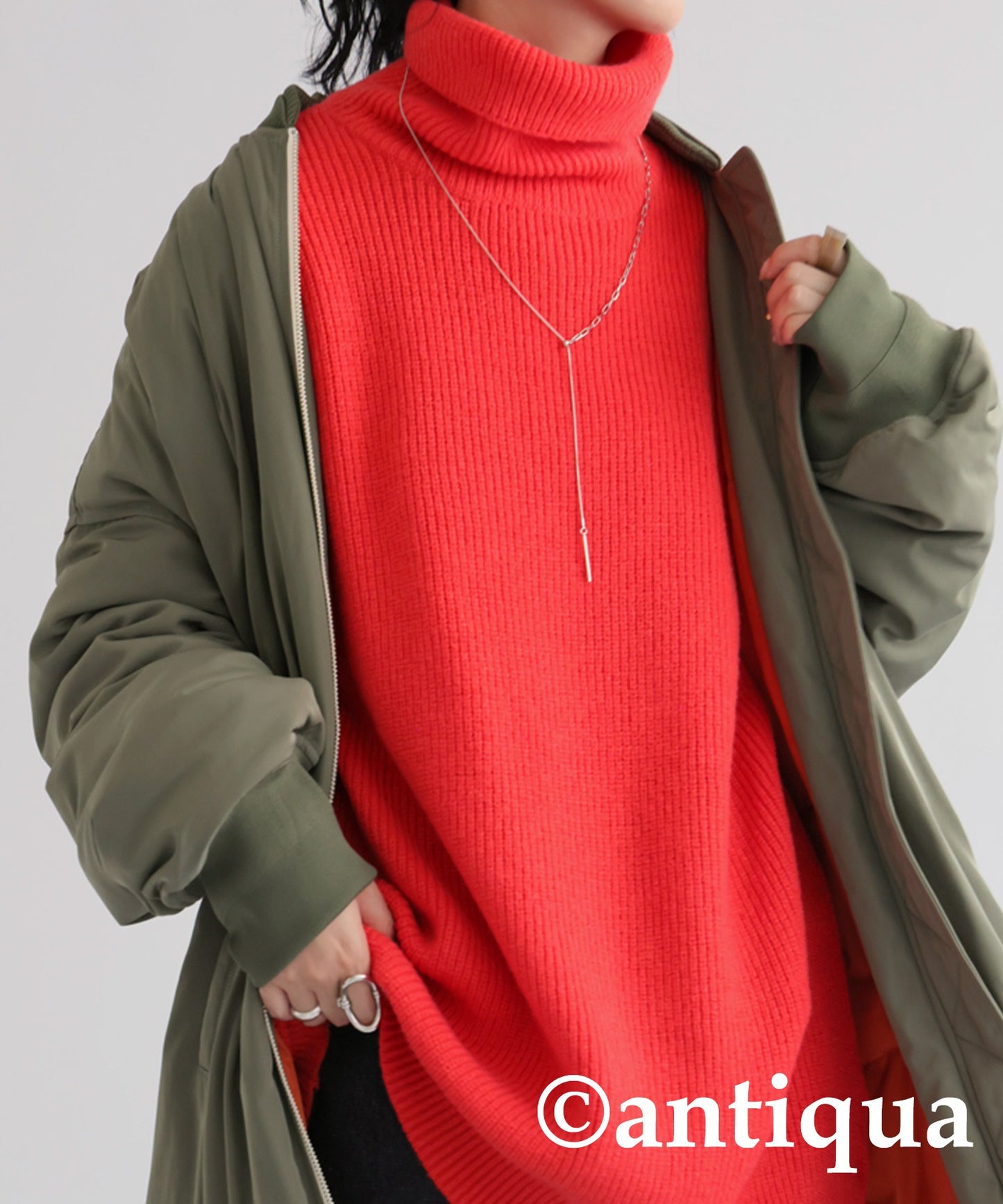 Oversized high neck knit Ladies