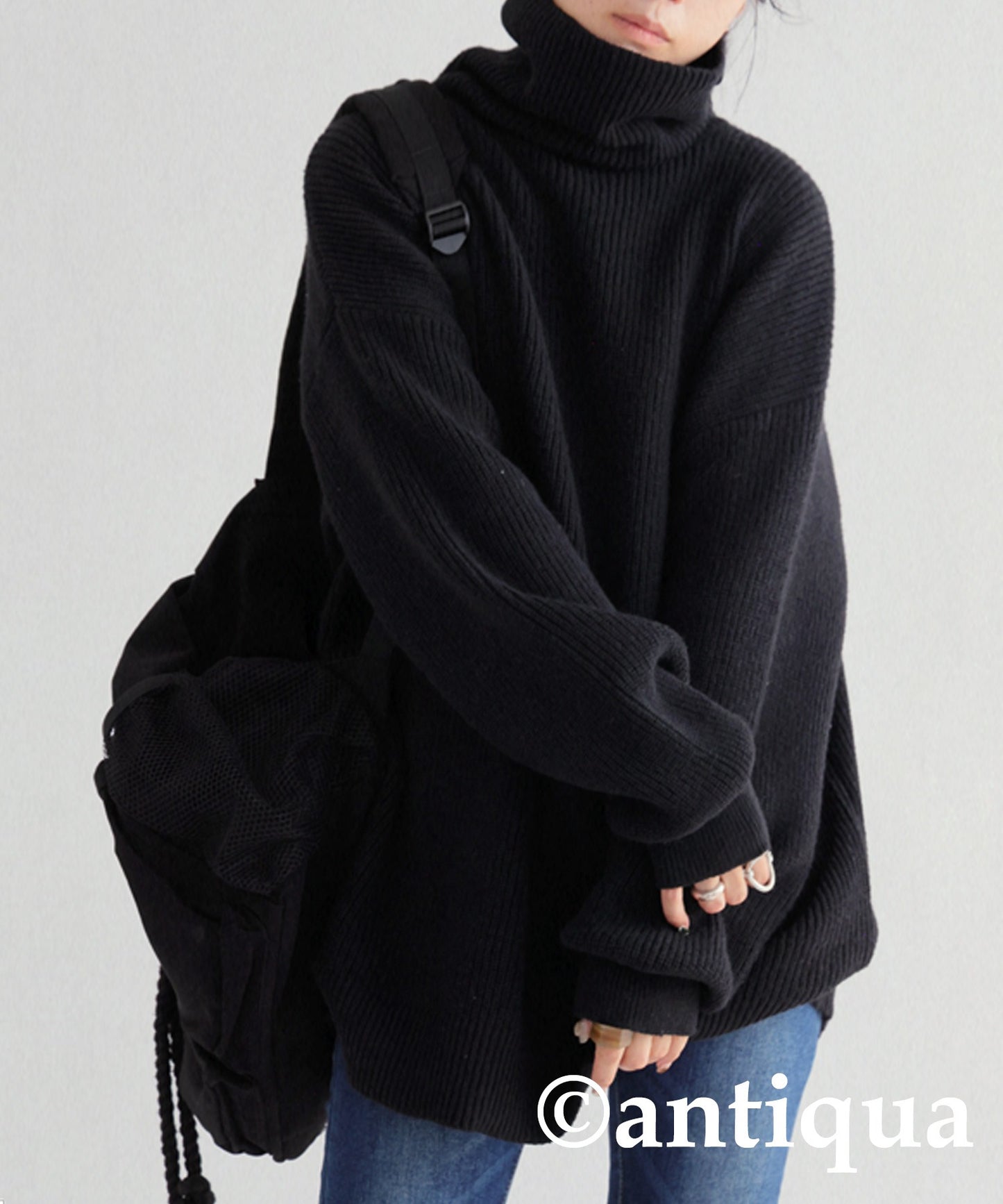 Oversized high neck knit Ladies