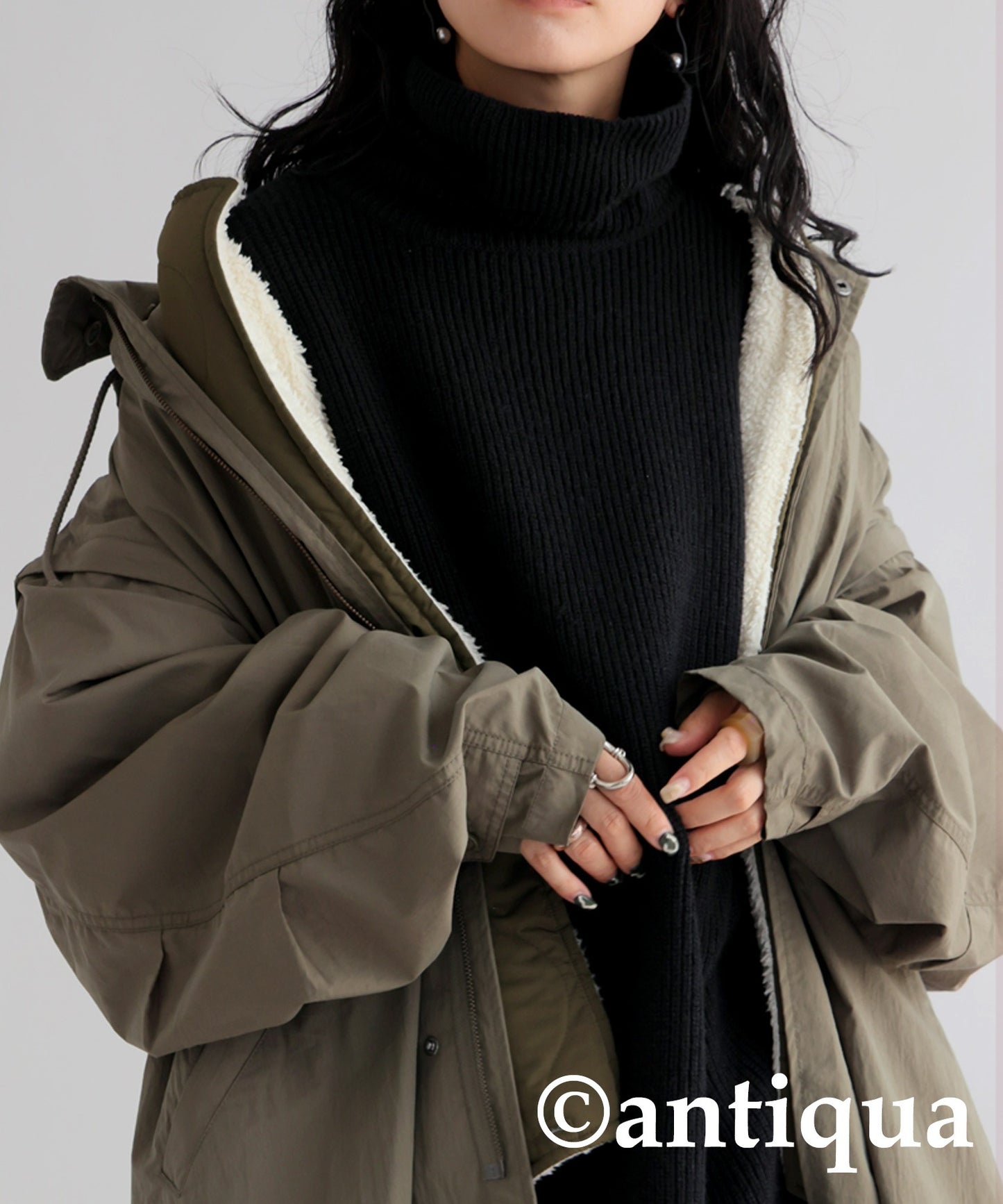 Oversized high neck knit Ladies