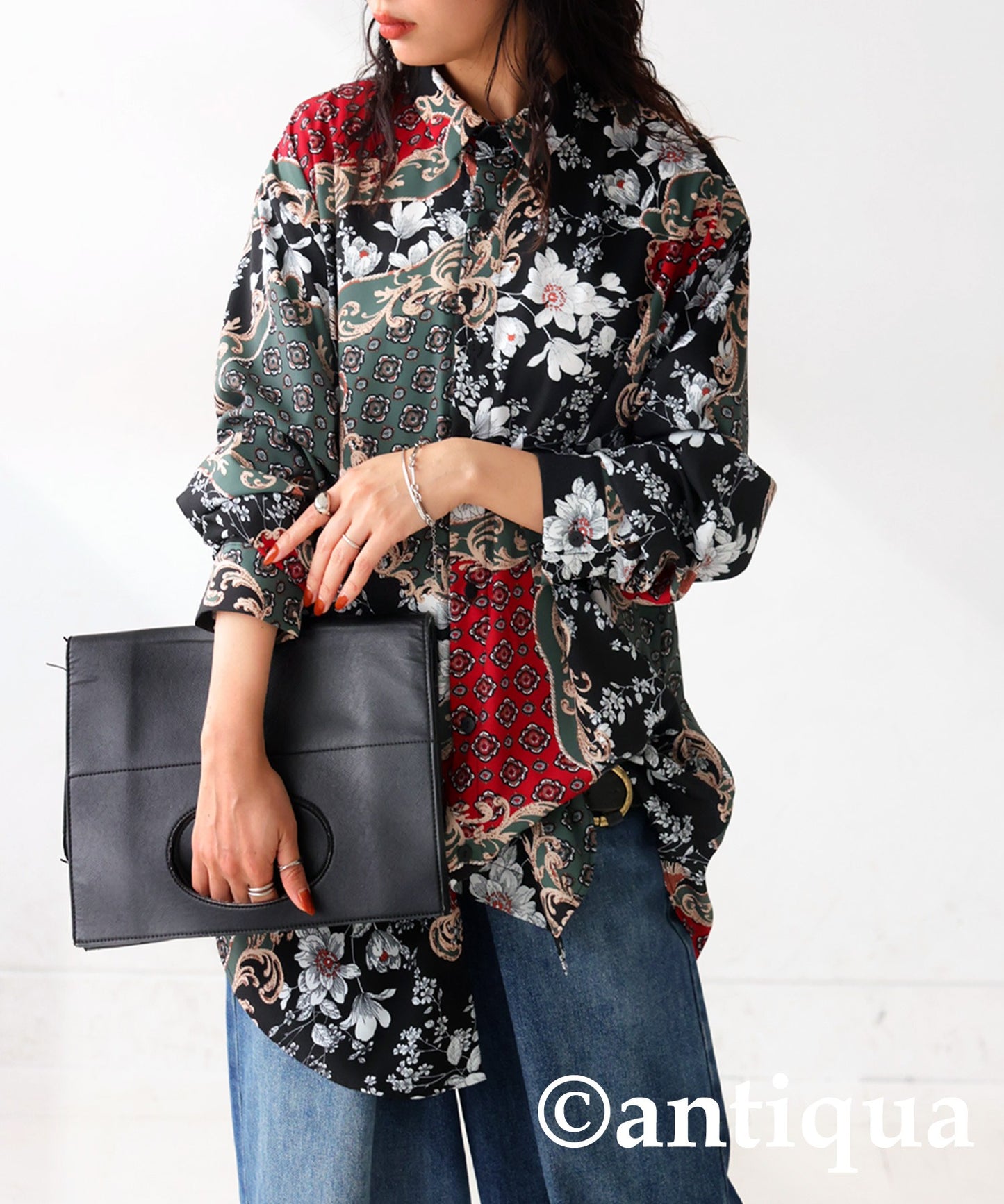 Antique Pattern Shirt Ladies