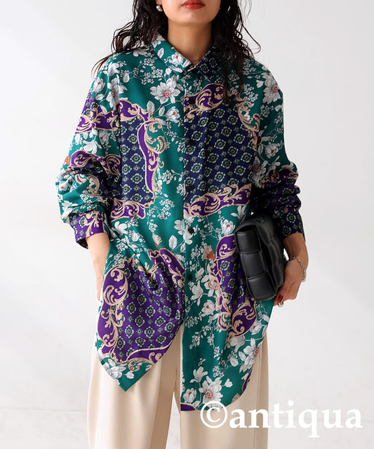 Antique Pattern Shirt Ladies