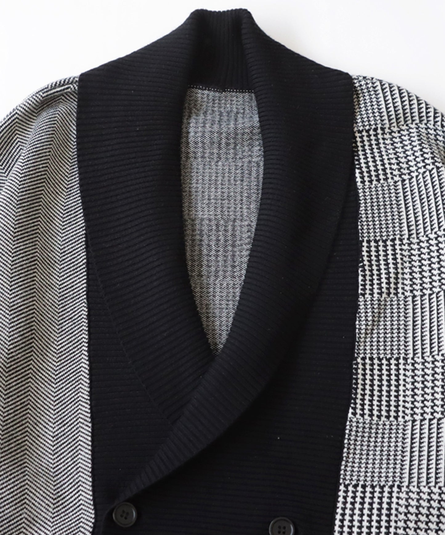 Houndstooth Pattern Docking Cardigan Ladies