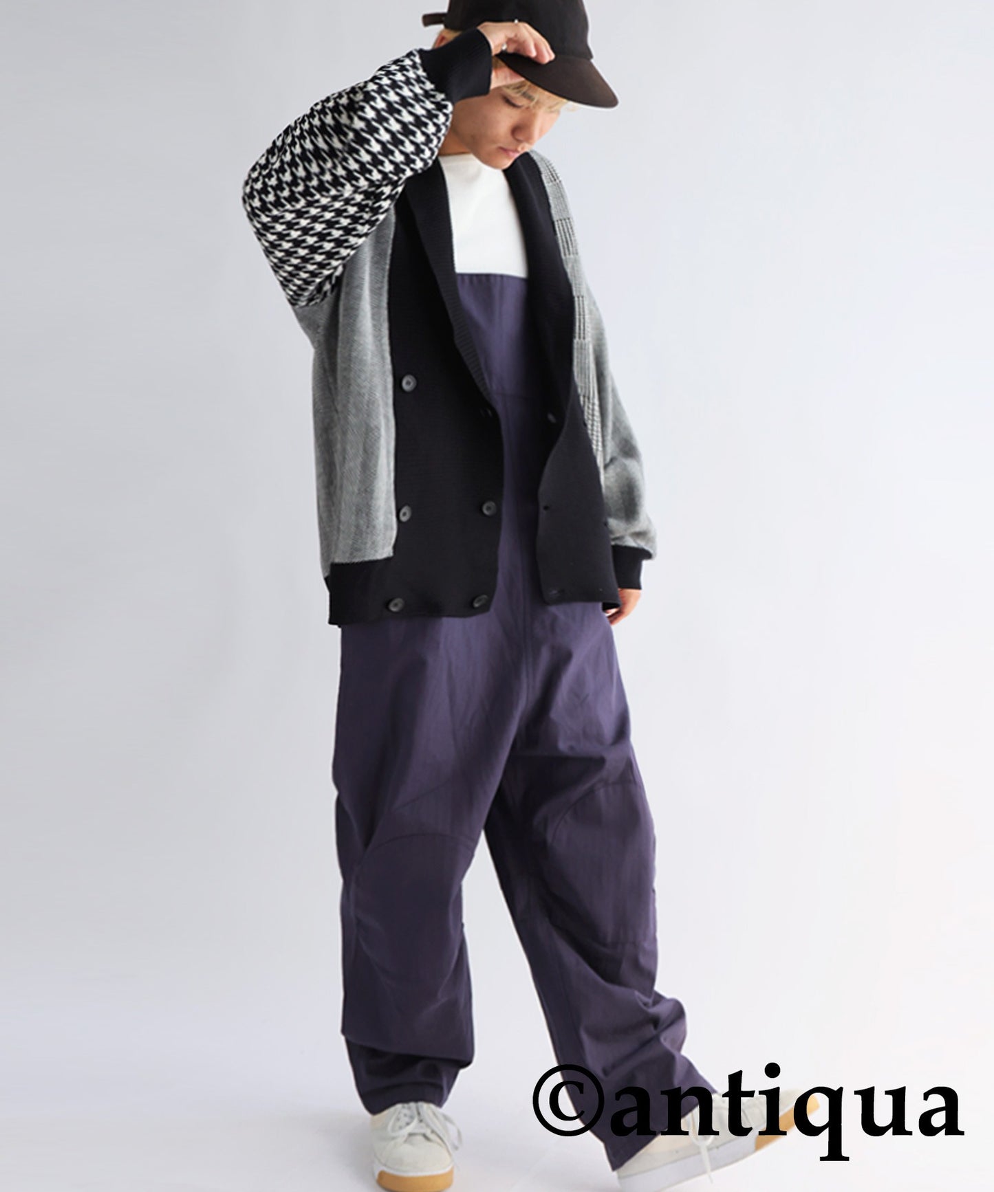 Houndstooth Pattern Docking Cardigan Men's