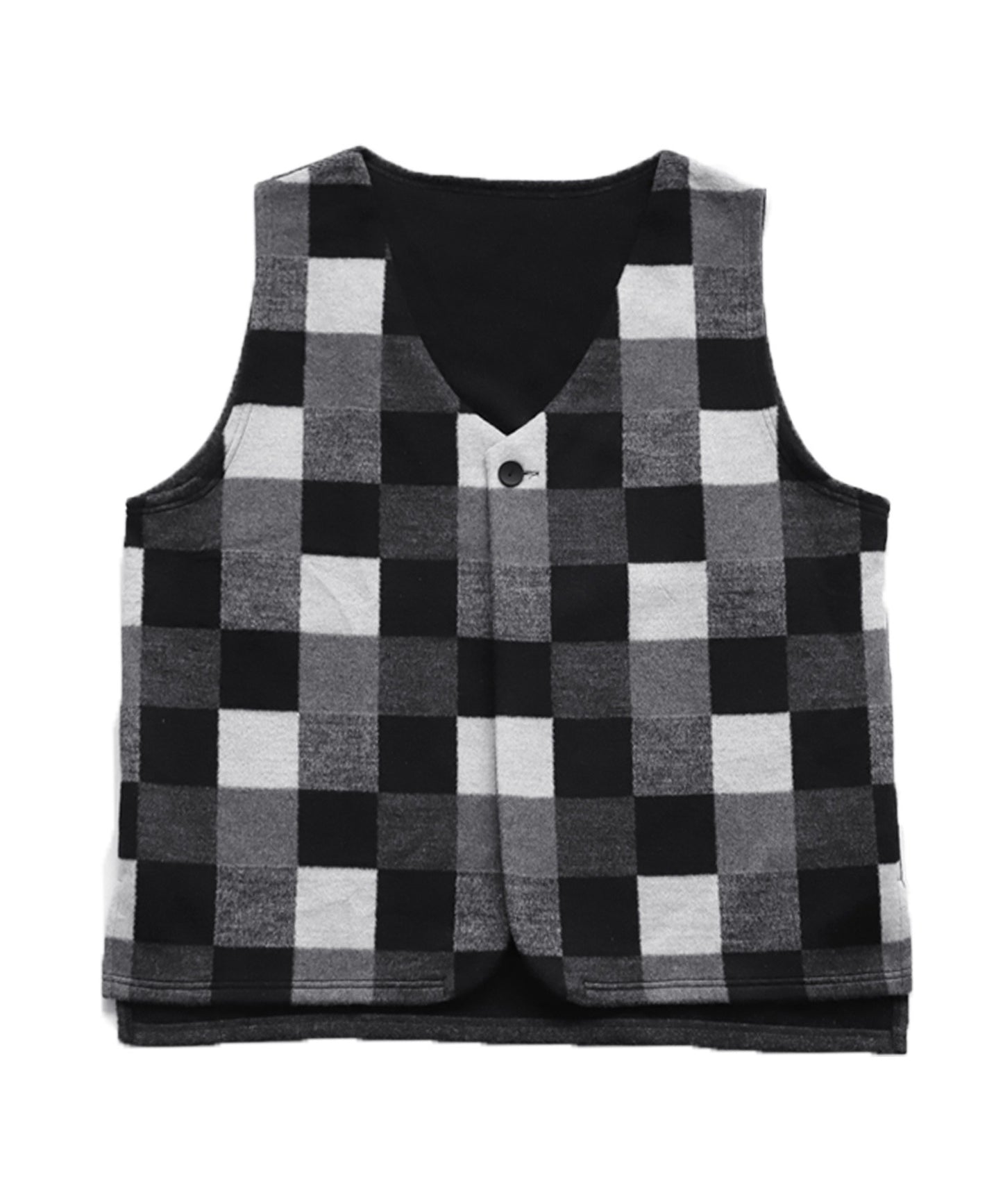 Check pattern vest Men's