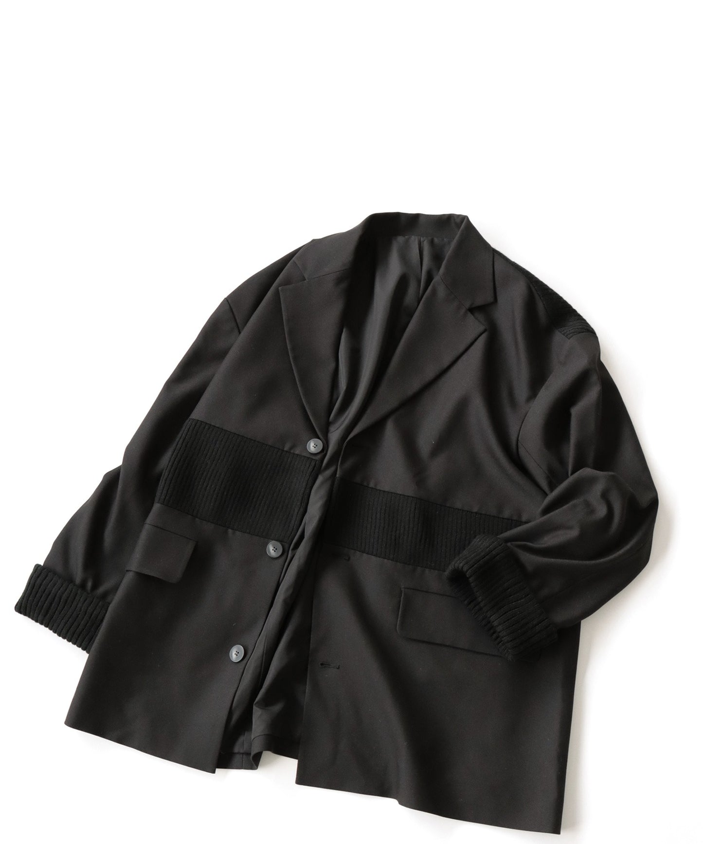 Different material Asymmetry Jacket Men's