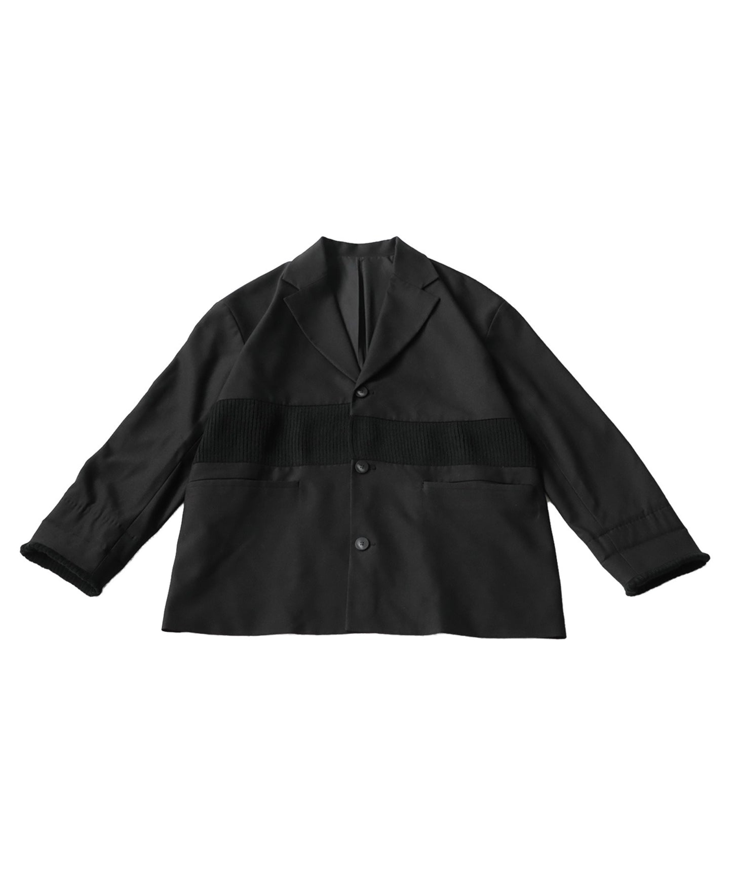 Different material Asymmetry Jacket Ladies