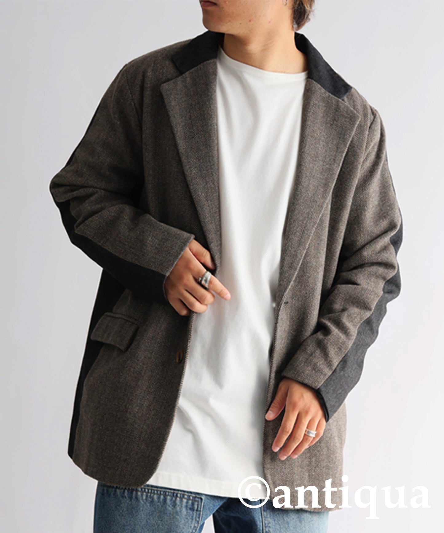 Different material docking jacket Men's