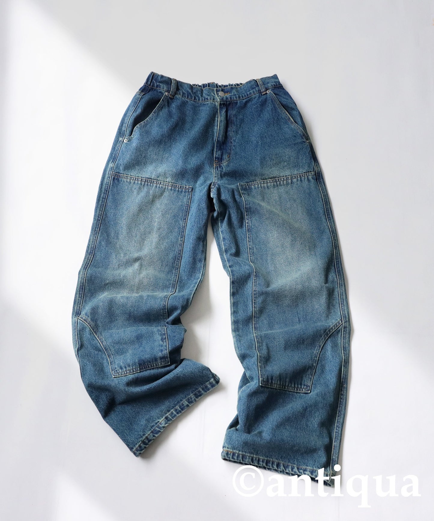 Double Knee Denim Pants Ladies