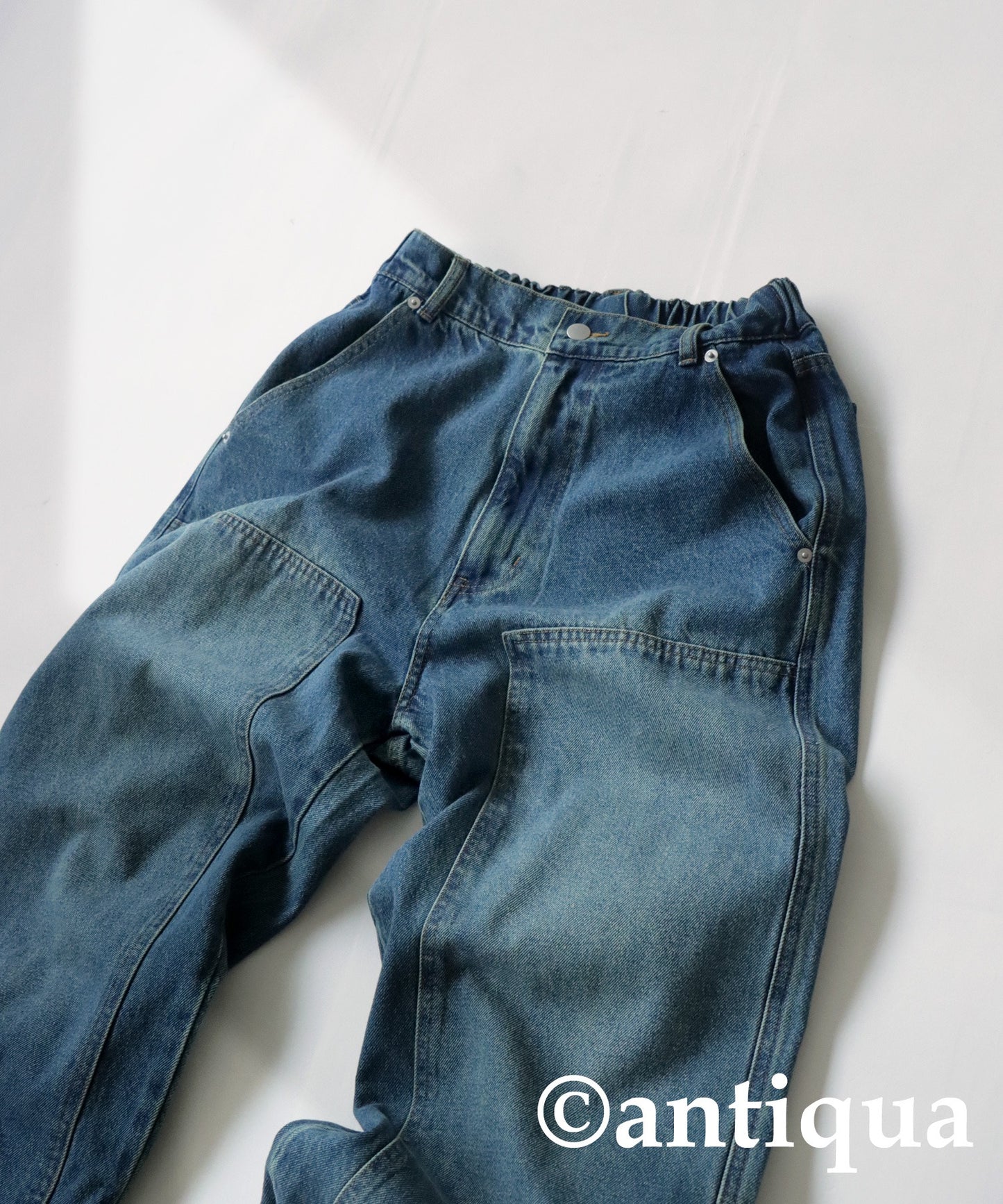 Double Knee Denim Pants Ladies