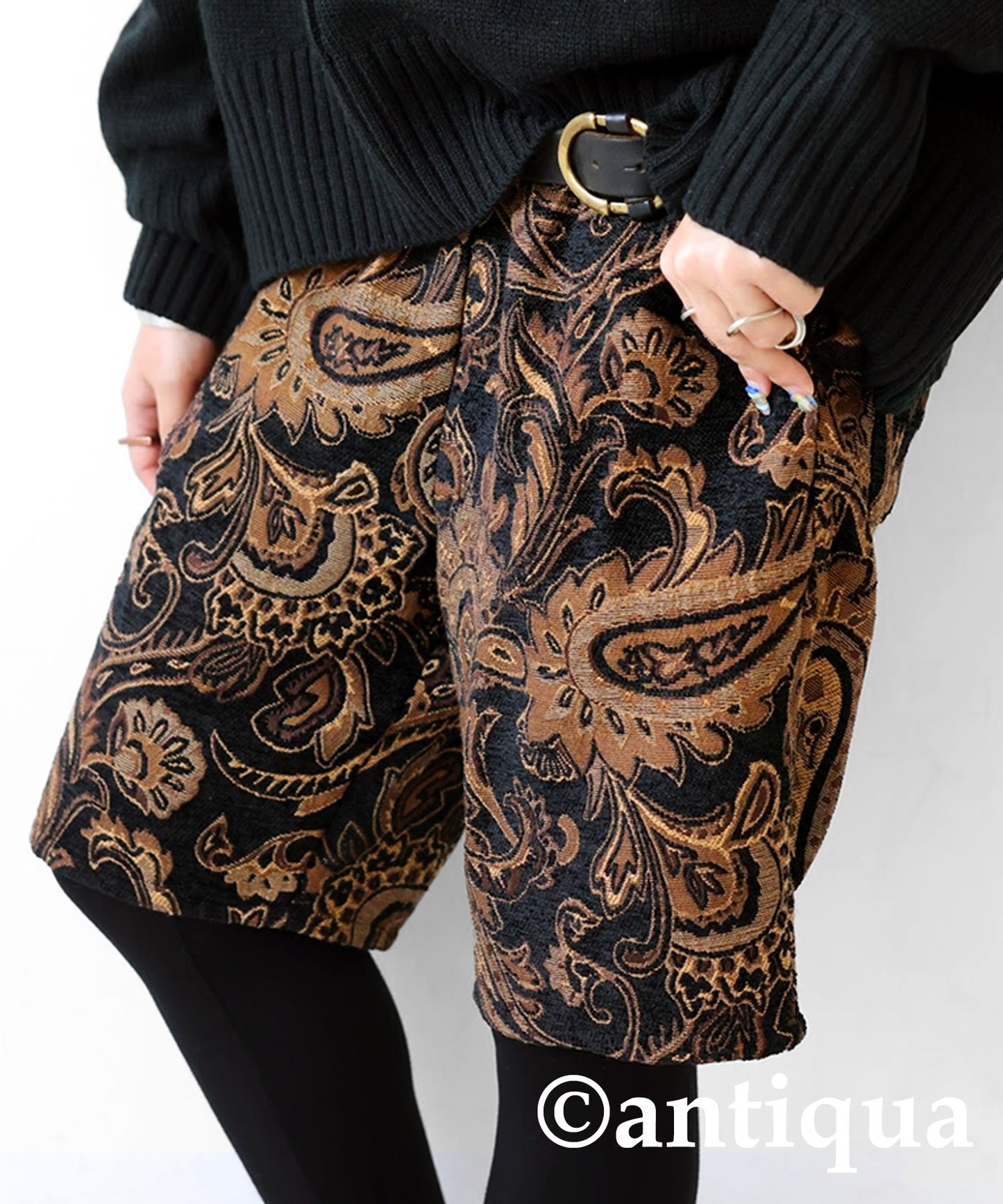 Paisley Pattern Half Pants Ladies