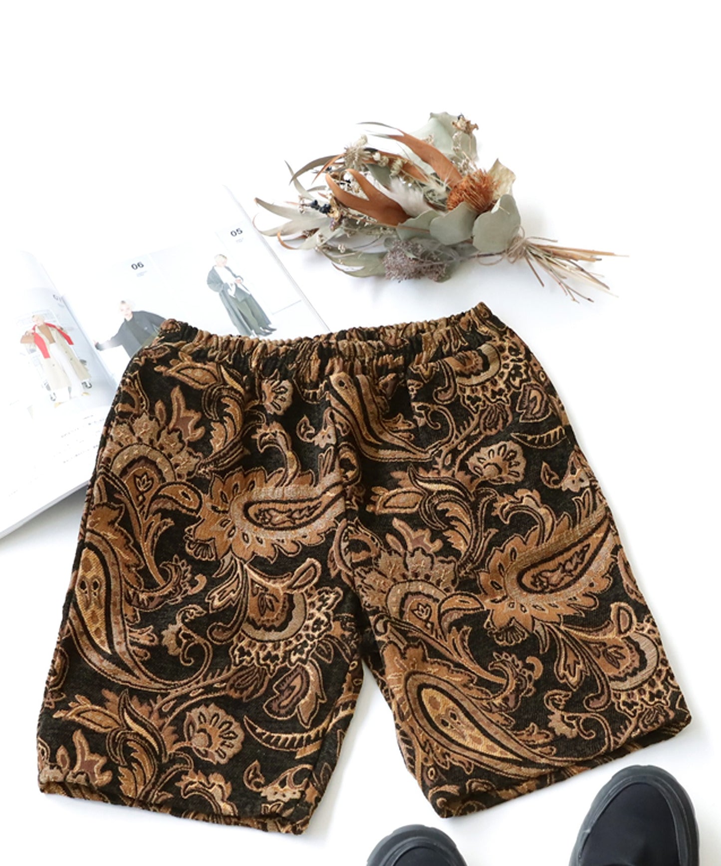 Paisley Pattern Half Pants Ladies