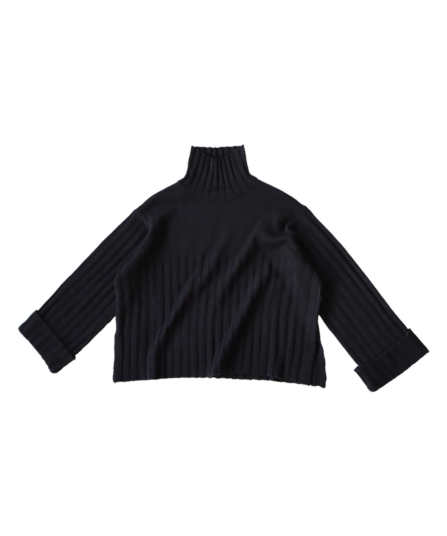 High neck rib knit Ladies