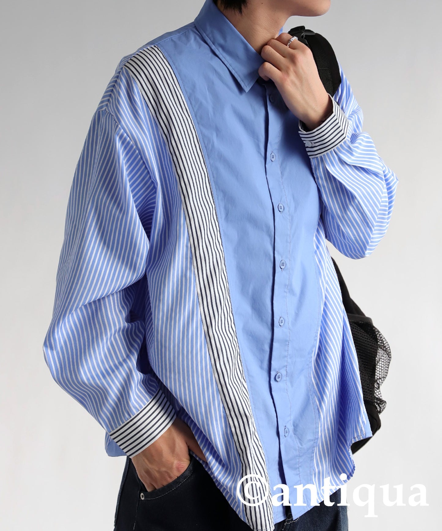 Striped Pattern Shirt Men's