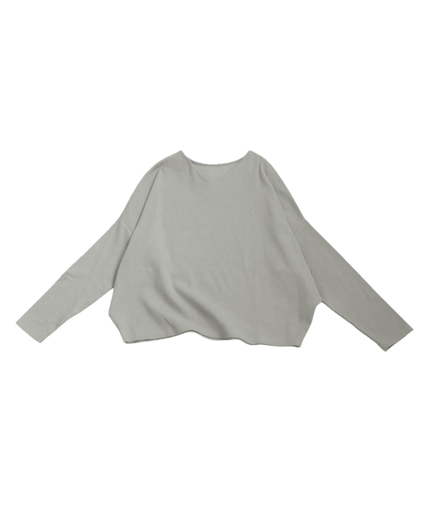 Cocoon Rib Tops Long Sleeve Ladies