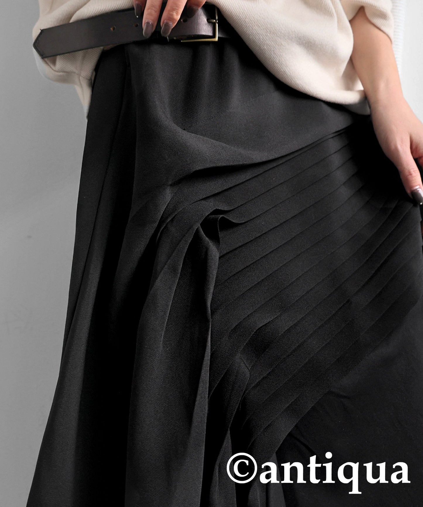 Asymmetrical Tucked Skirt Ladies