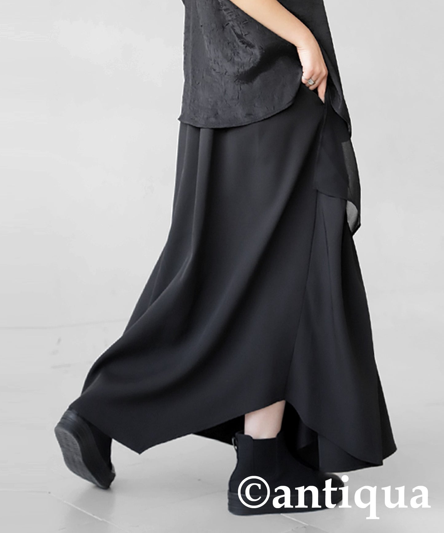 Asymmetrical Tucked Skirt Ladies