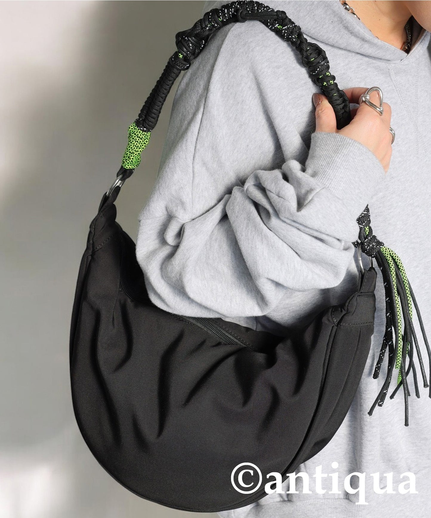 Paracord Handle Moon Bag Ladies