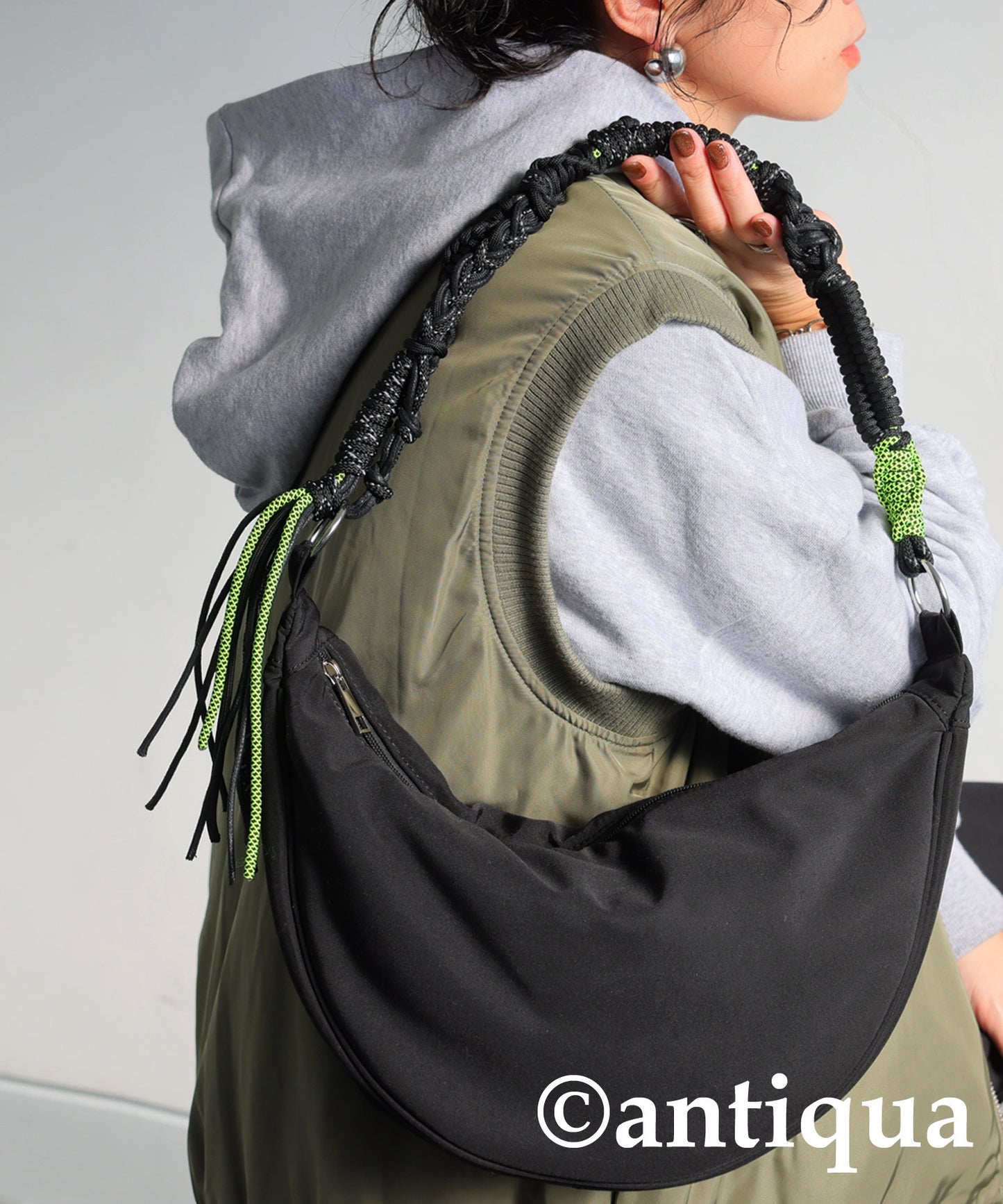 Paracord Handle Moon Bag Ladies