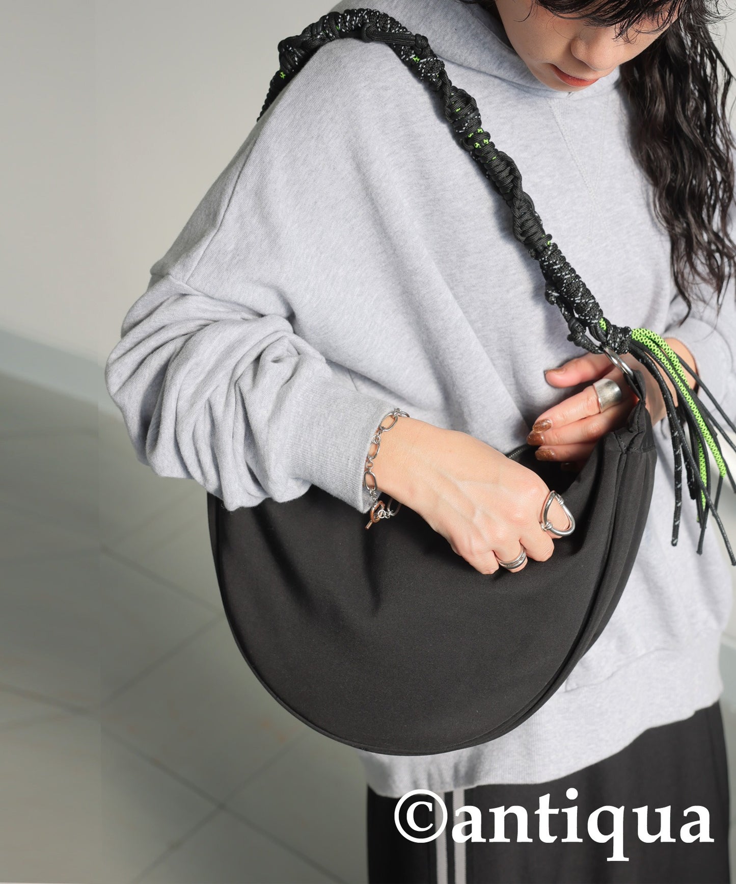 Paracord Handle Moon Bag Ladies