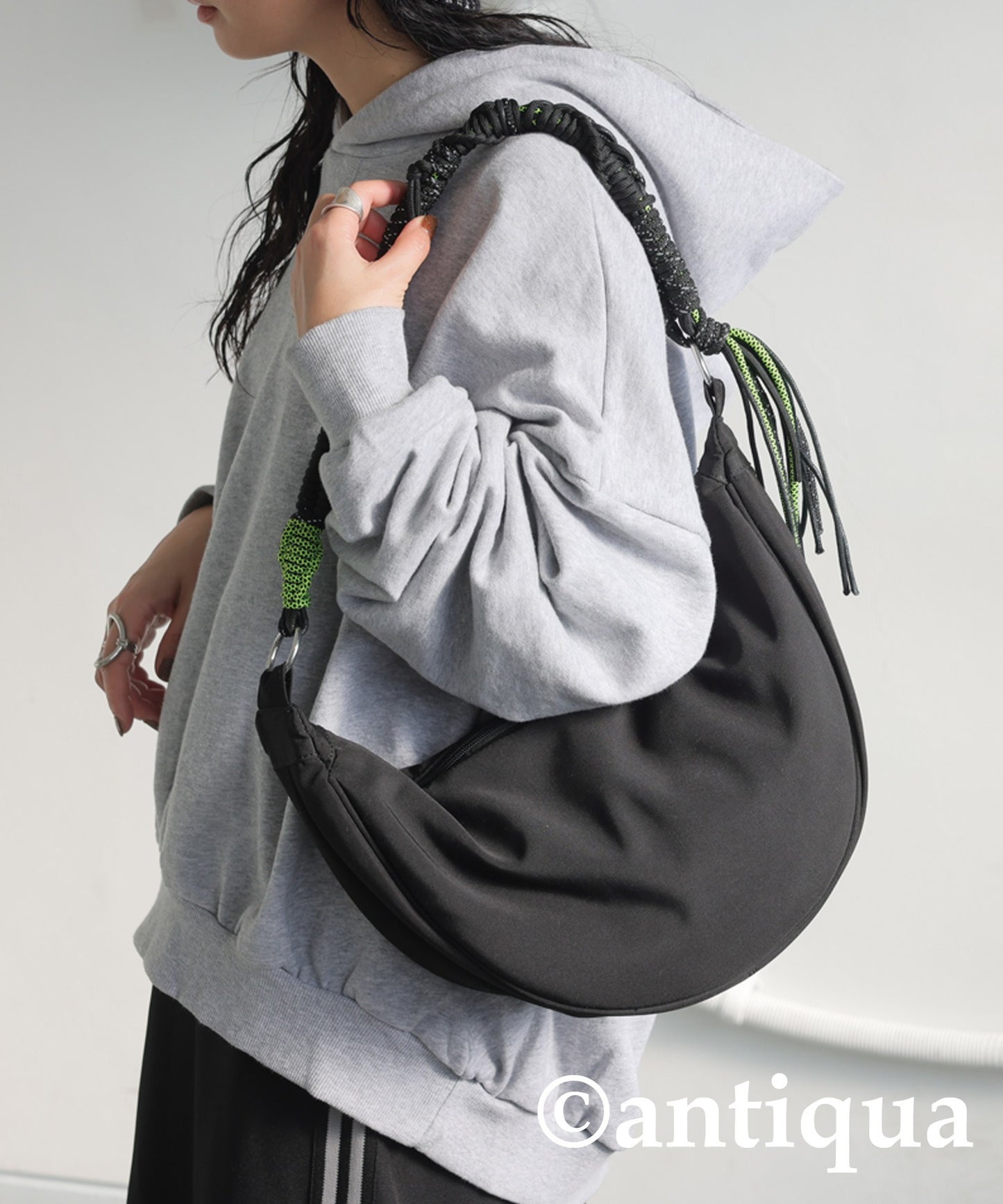 Paracord Handle Moon Bag Ladies