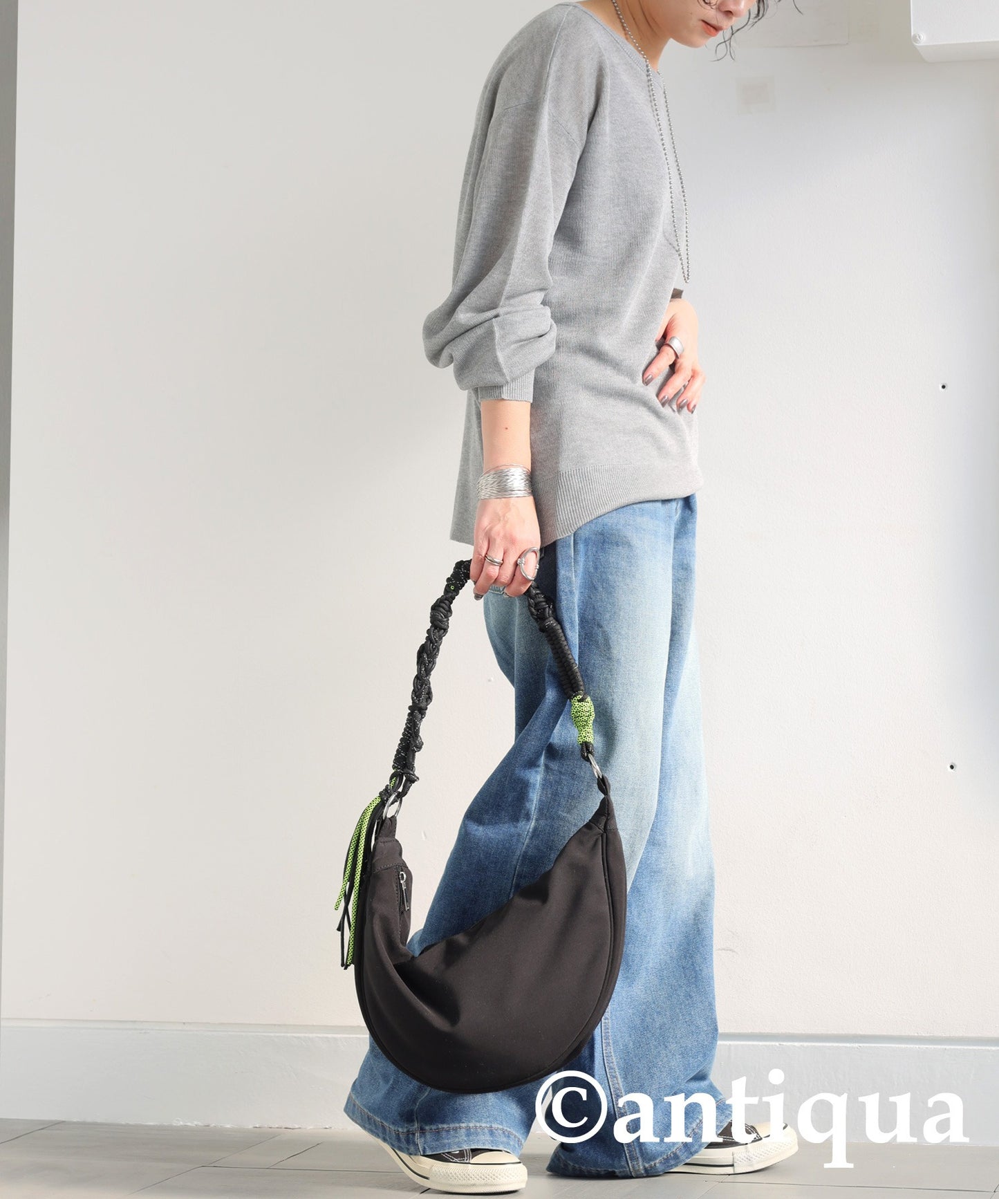 Paracord Handle Moon Bag Ladies