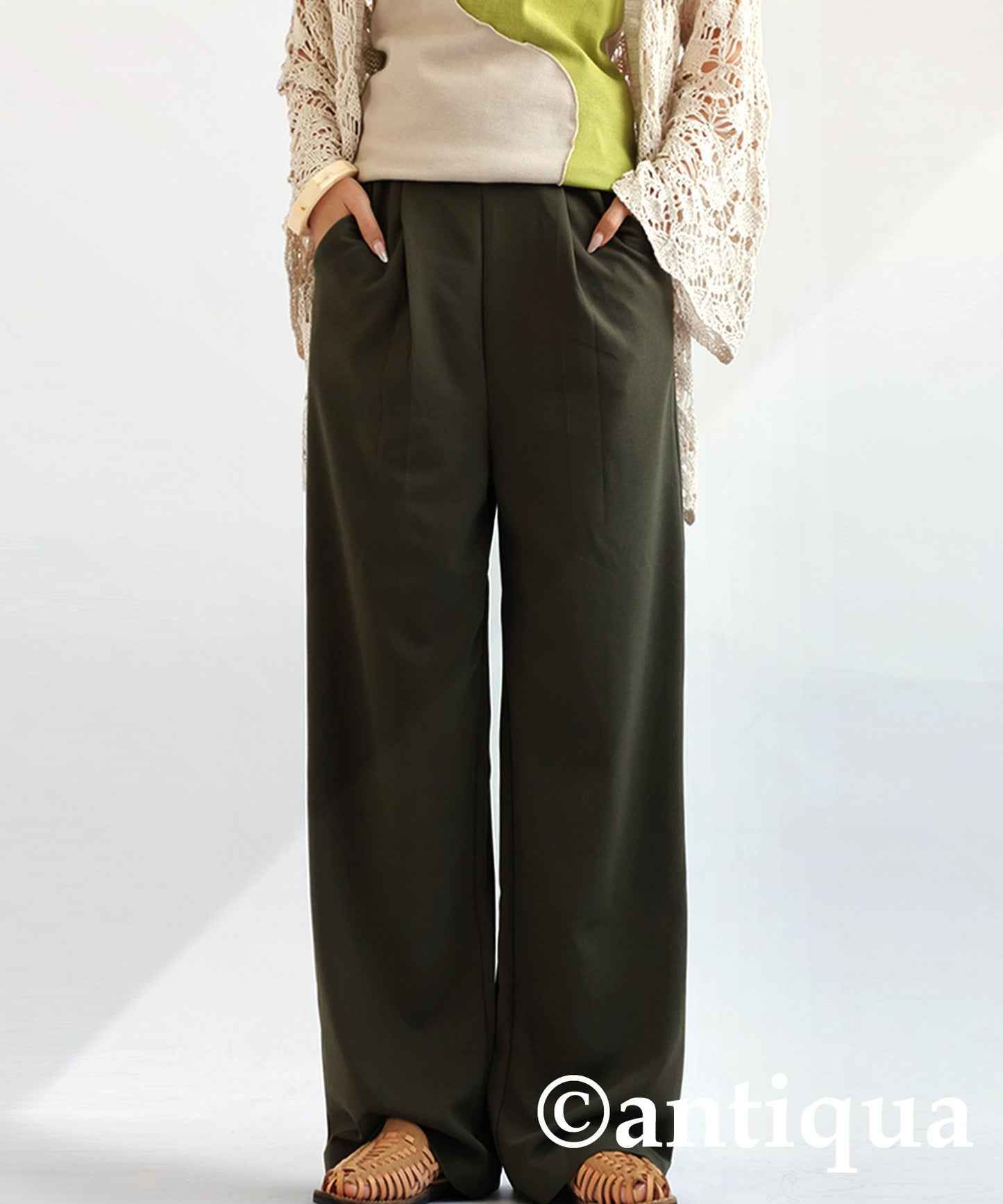 Georgette fabric Straight Pants Ladies