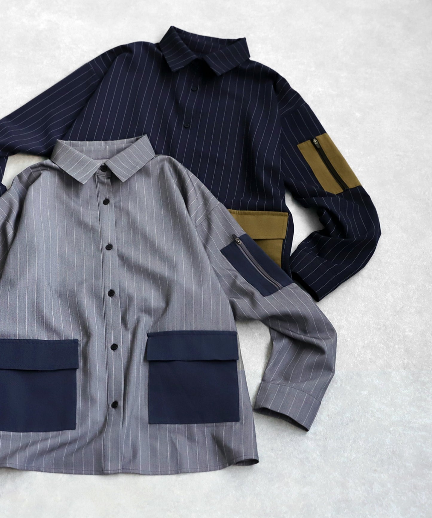 Striped Patch Pocket Shirt Ladies