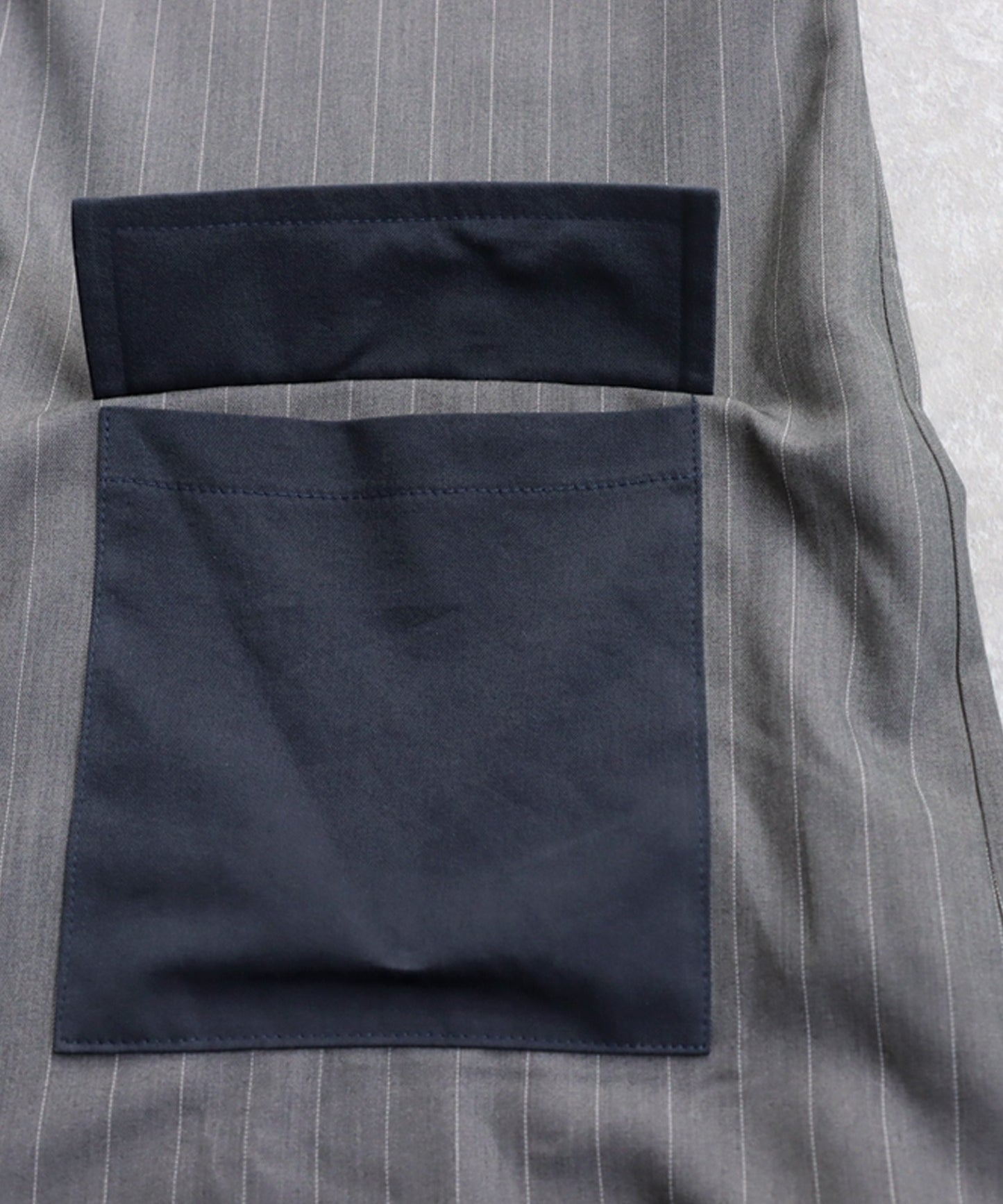 Striped Patch Pocket Shirt Ladies