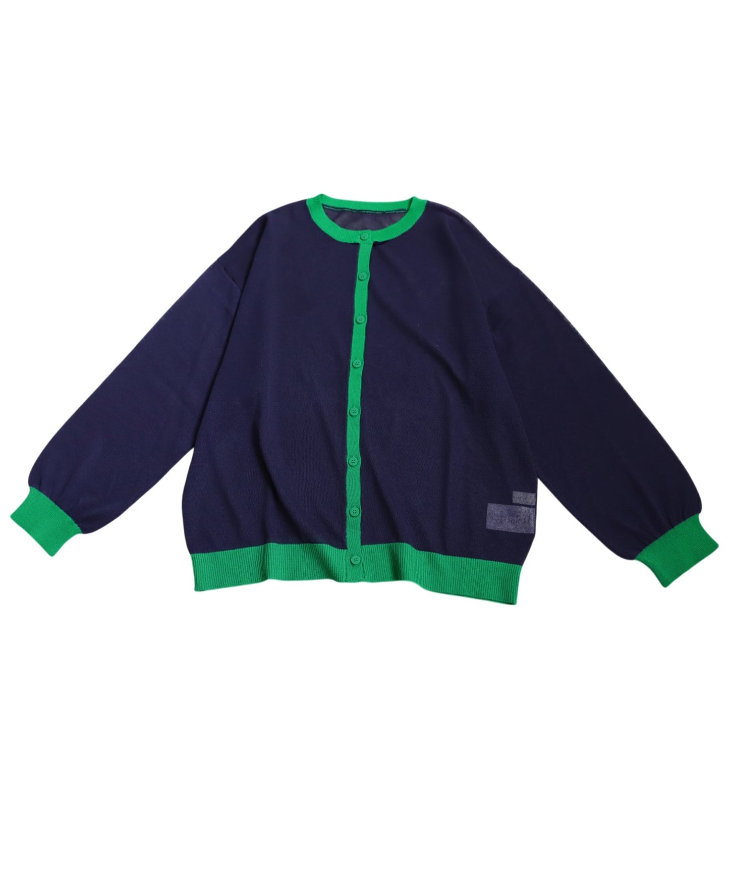 Color Matching Sheer Knit Cardigan Ladies