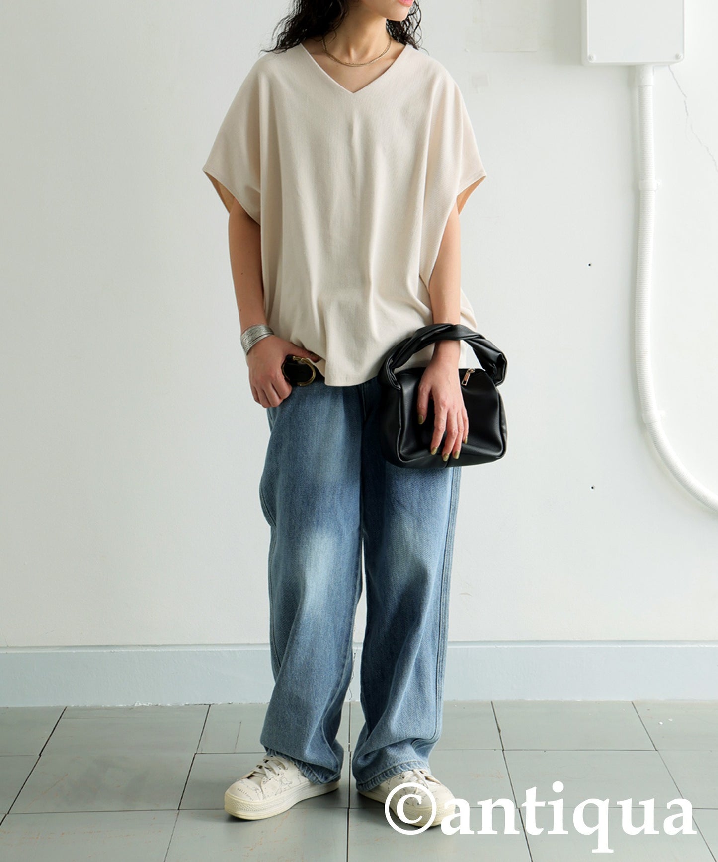 Cotton Blend Pullover Top Ladies