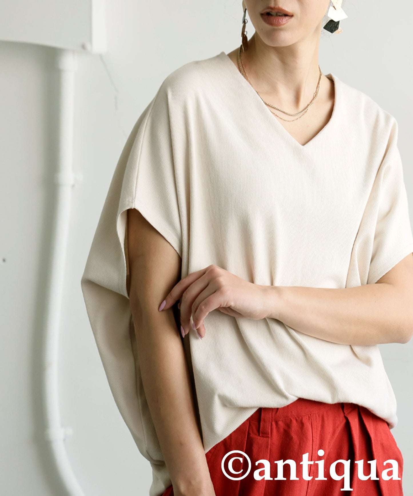 Cotton Blend Pullover Top Ladies