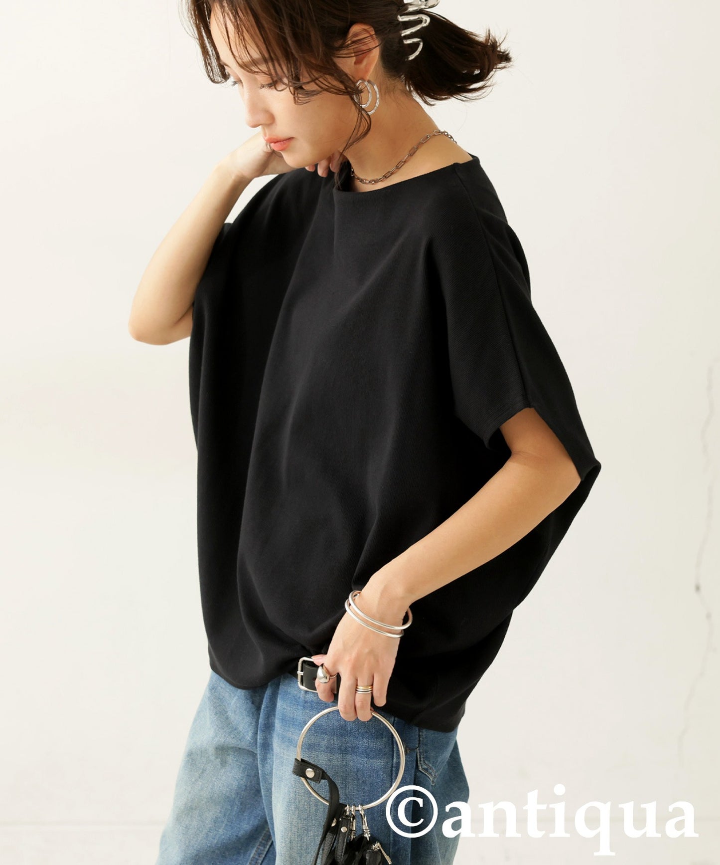 Cotton Blend Pullover Top Ladies
