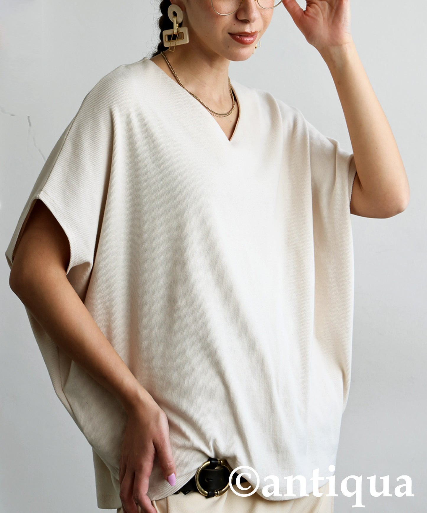 Cotton Blend Pullover Top Ladies