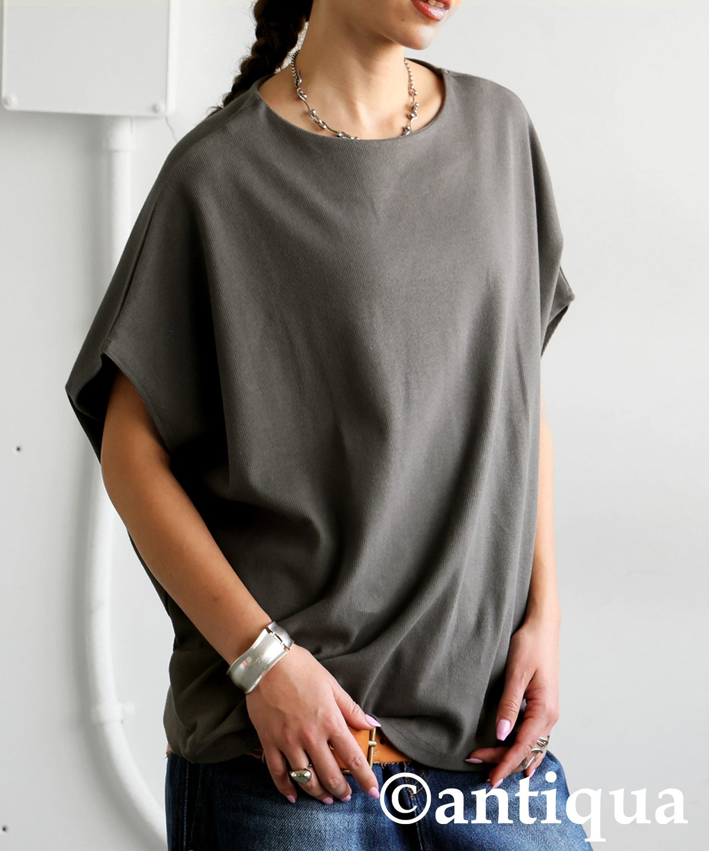 Cotton Blend Pullover Top Ladies