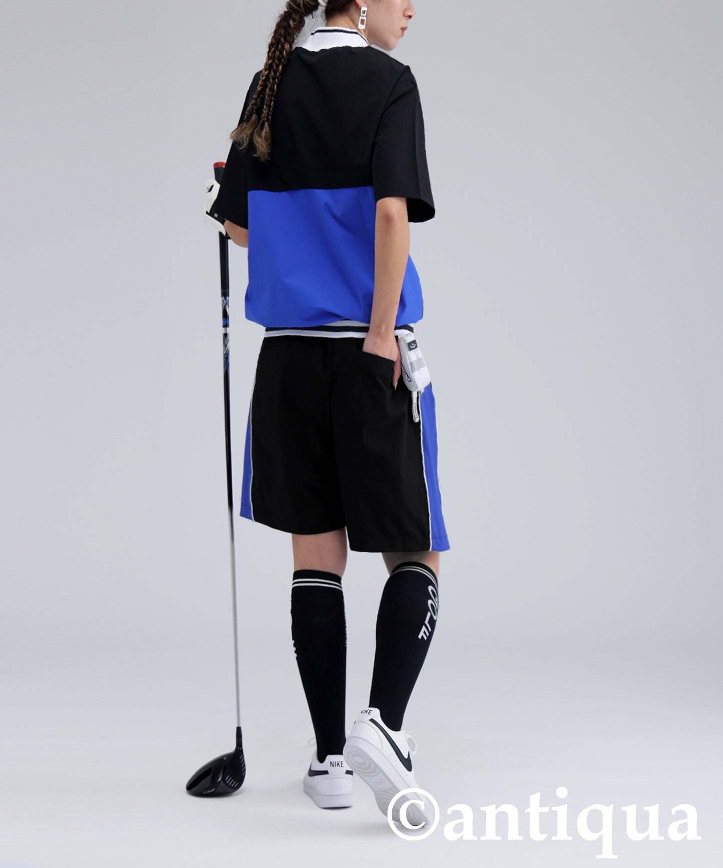 ANTIQUA GOLF×STCH Line Design Shorts Ladies