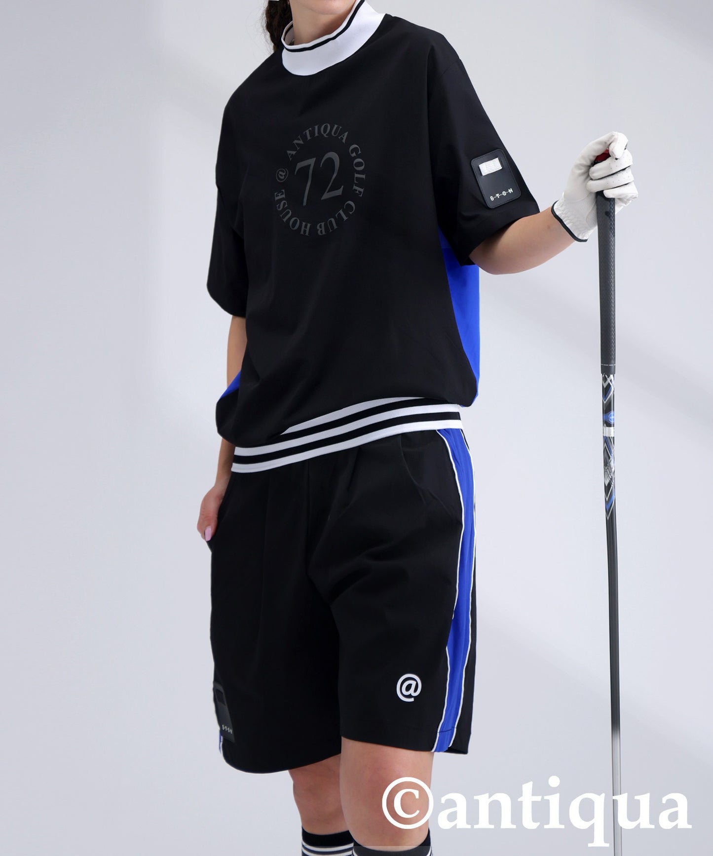 ANTIQUA GOLF×STCH Line Design Shorts Ladies