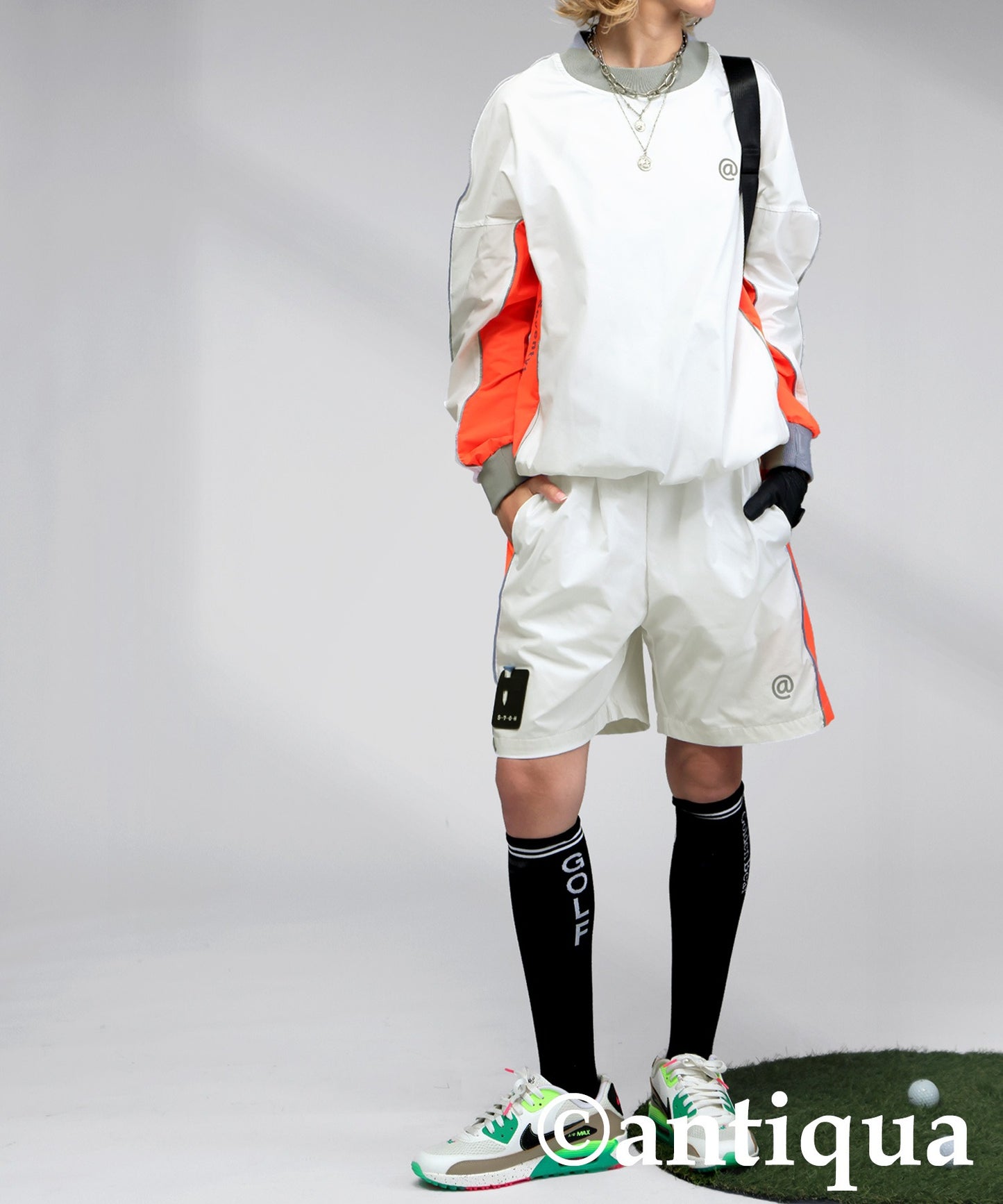 ANTIQUA GOLF×STCH Line Design Shorts Ladies