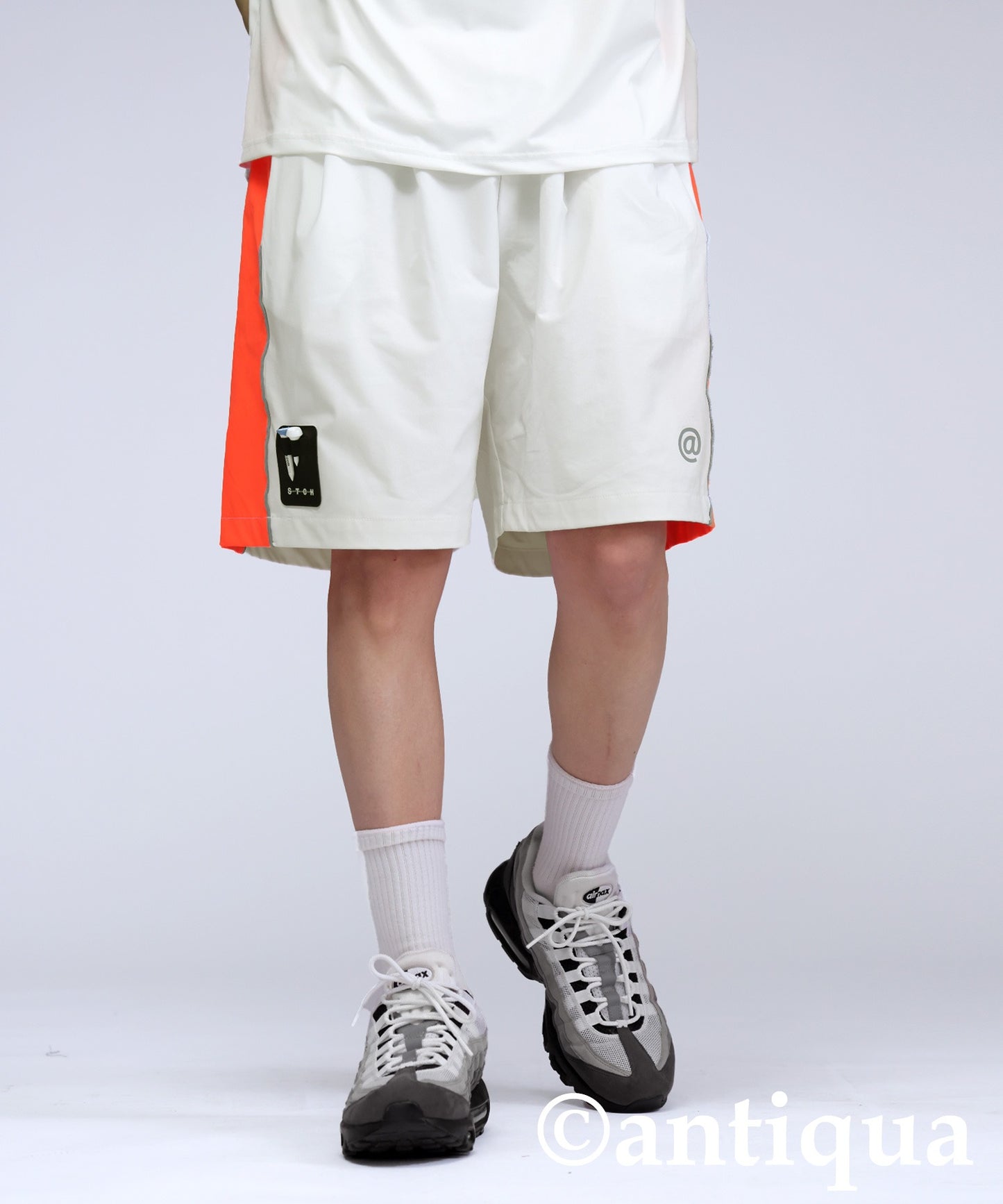 ANTIQUA GOLF×STCH Line Design Shorts Men's