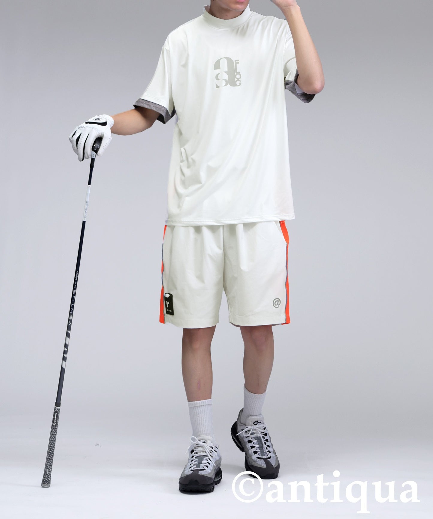 ANTIQUA GOLF×STCH Line Design Shorts Men's
