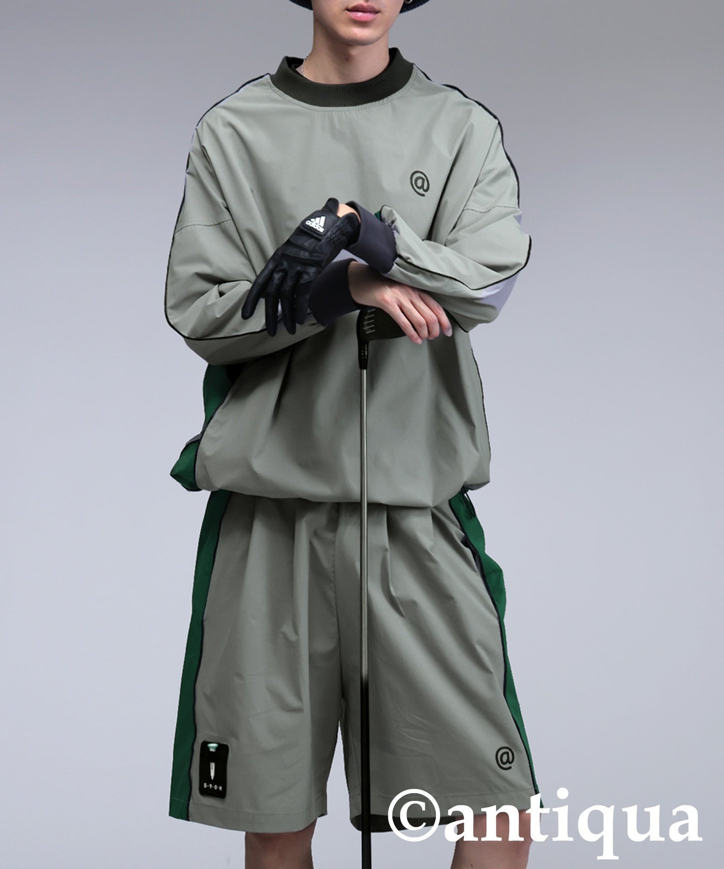 ANTIQUA GOLF×STCH Line Design Shorts Men's