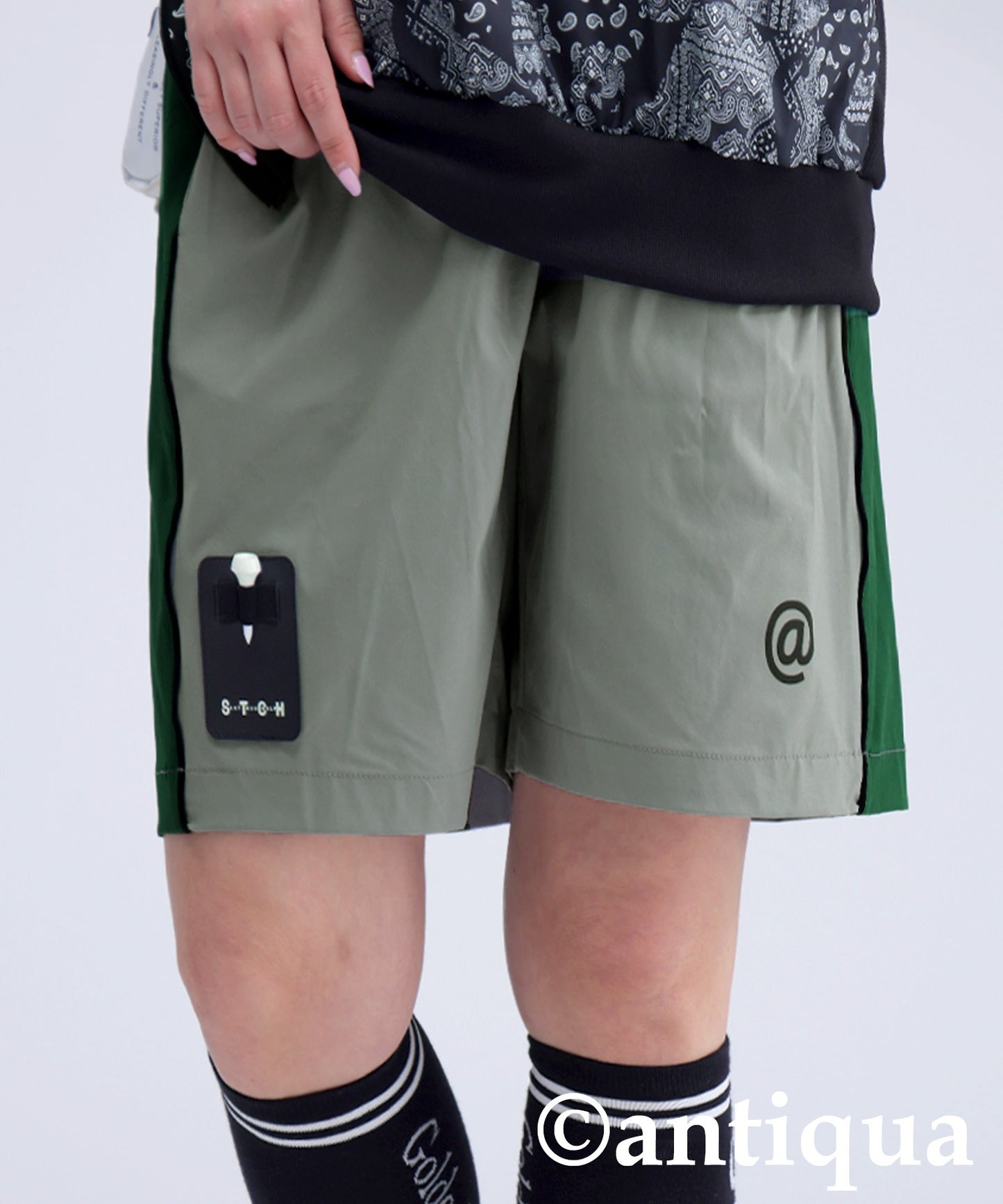 ANTIQUA GOLF×STCH Line Design Shorts Ladies
