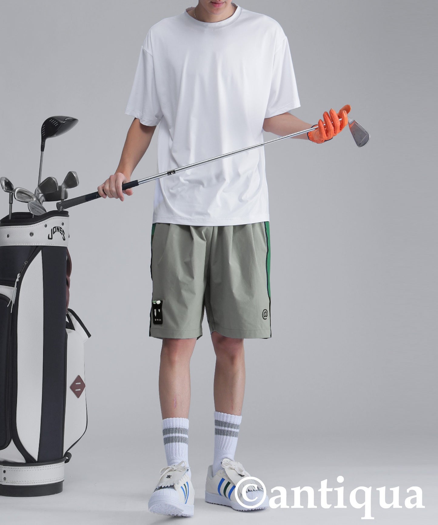 ANTIQUA GOLF×STCH Line Design Shorts Men's