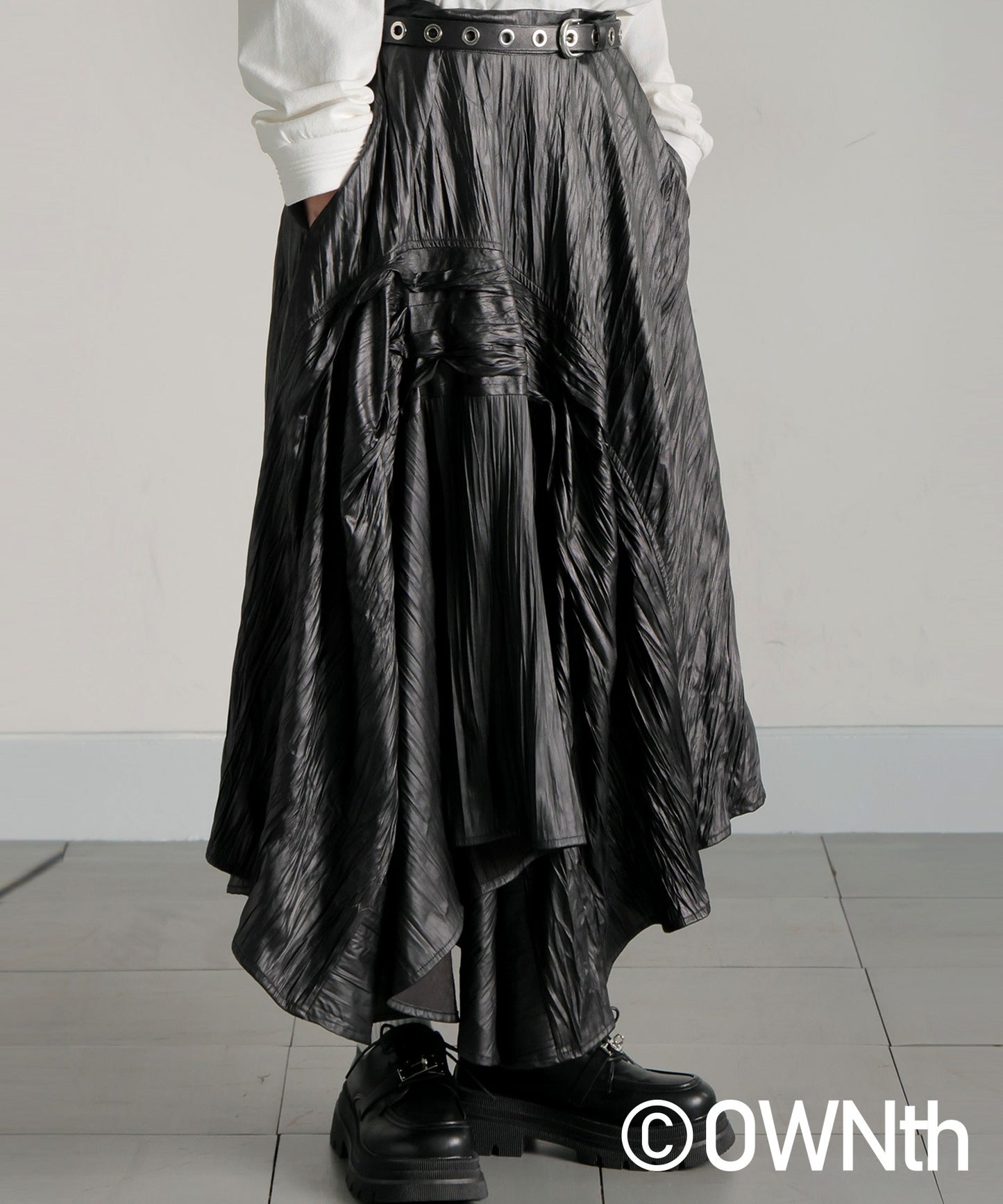 OWNth Asymmetric Tack Design Skirt Ladies