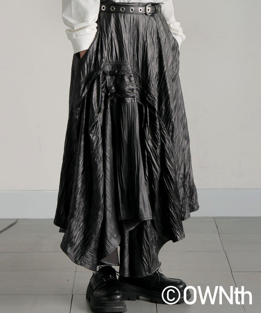 OWNth Asymmetric Tack Design Skirt Ladies