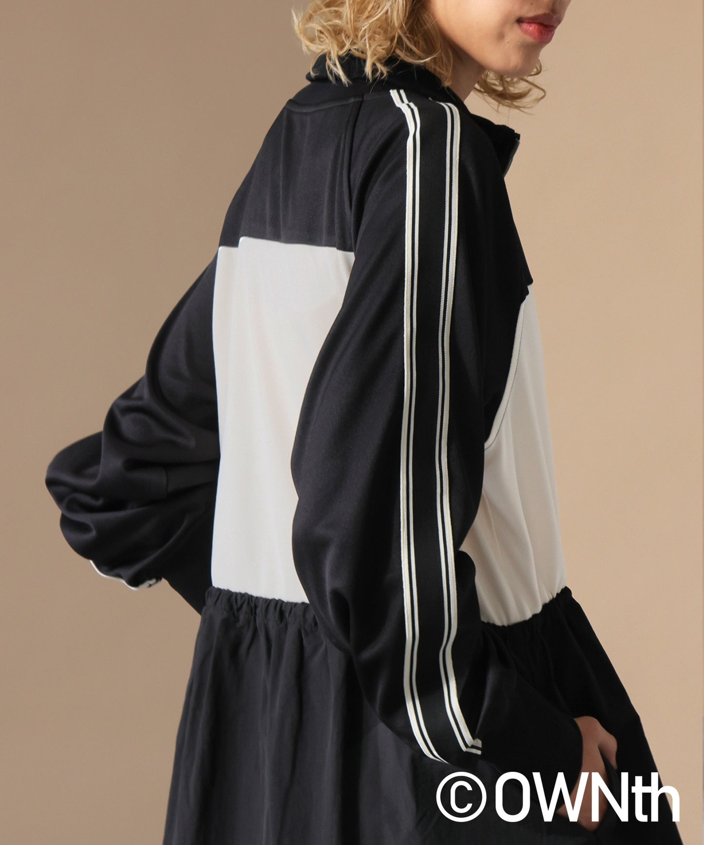 OWNth Drawstring Gathered Zip-Line Dress Ladies