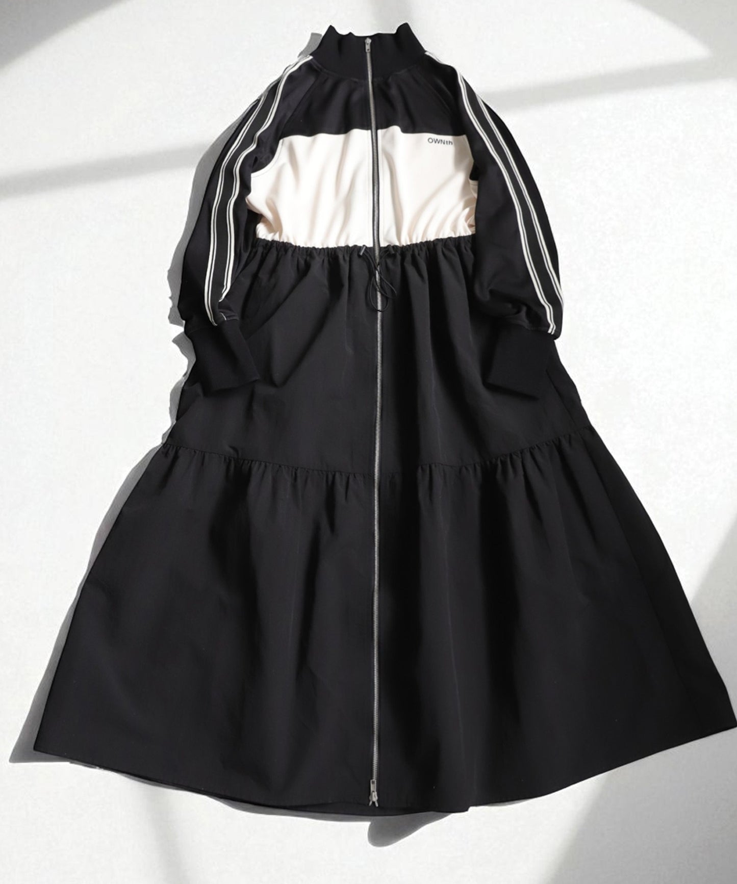 OWNth Drawstring Gathered Zip-Line Dress Ladies