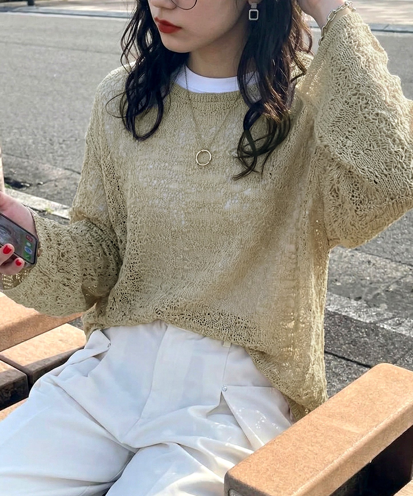 Openwork Knit, Sheer Knit Ladies