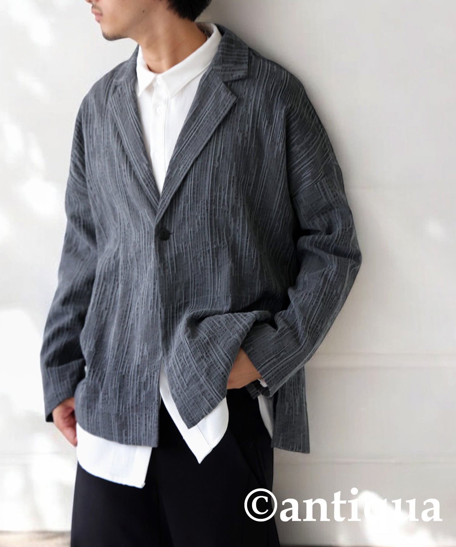Cotton Linen Jacket Men's | Japanese fashion brand ANTIQUA